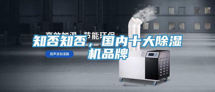知否知否，國內(nèi)十大除濕機(jī)品牌