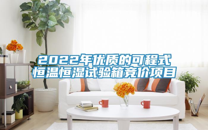 2022年優(yōu)質的可程式恒溫恒濕試驗箱競價項目