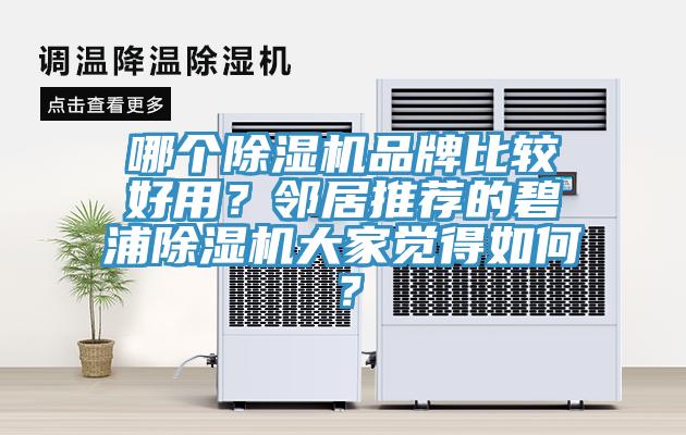 哪個除濕機品牌比較好用？鄰居推薦的碧浦除濕機大家覺得如何？