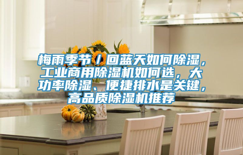 梅雨季節(jié)／回藍天如何除濕，工業(yè)商用除濕機如何選，大功率除濕、便捷排水是關鍵，高品質(zhì)除濕機推薦