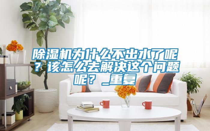 除濕機(jī)為什么不出水了呢？該怎么去解決這個(gè)問題呢？_重復(fù)